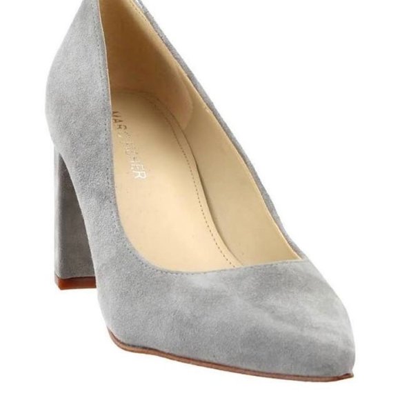 Marc Fisher Shoes - Marc Fisher Grey Caitlin Suede Pumps Pointed Toe